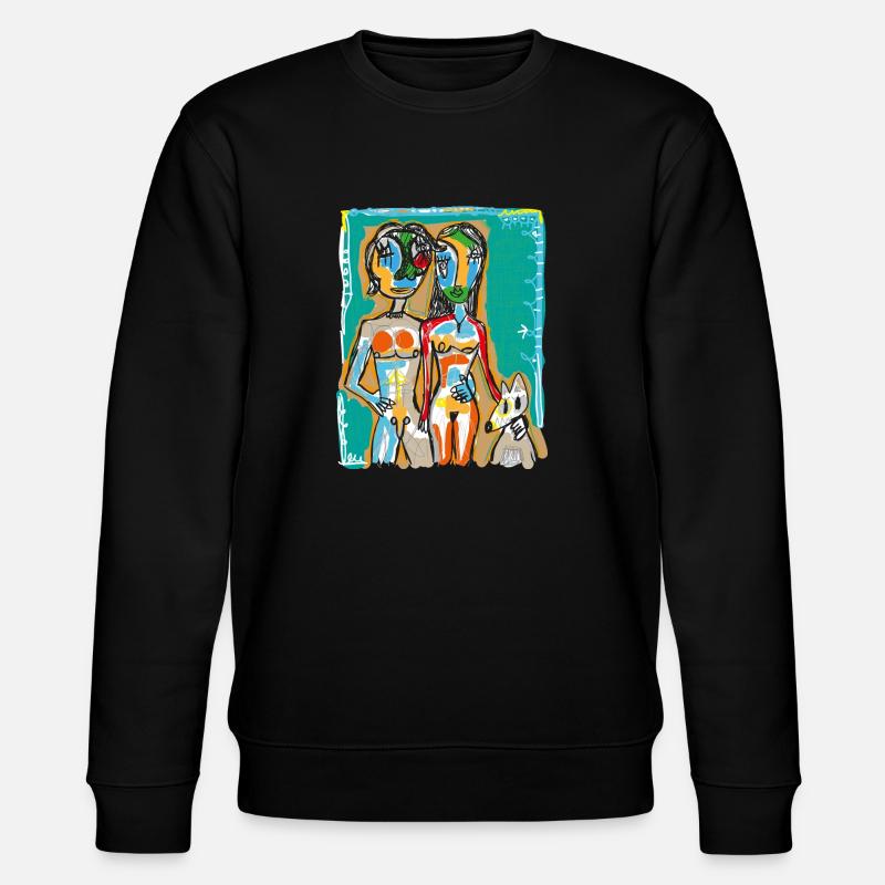 Couple avec chien - Sweat bio CHANGER Stanley/Stella Unisexe - noir