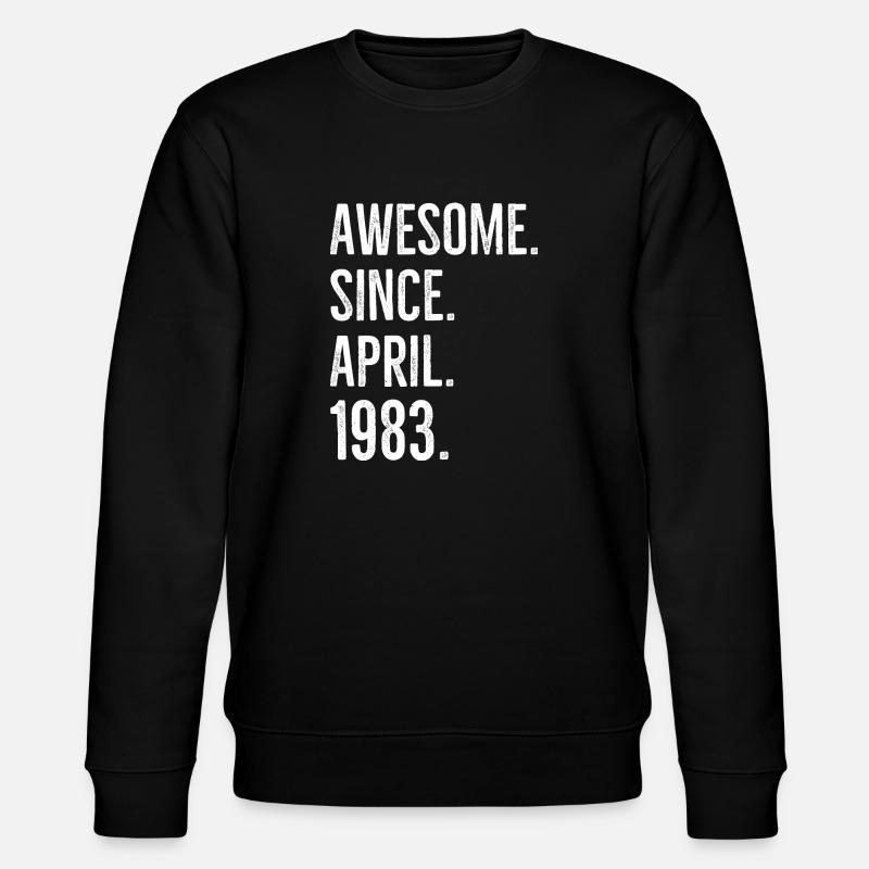 Awesome seit April 1983 - Stanley/Stella Unisex Bio-Sweatshirt CHANGER  - Schwarz
