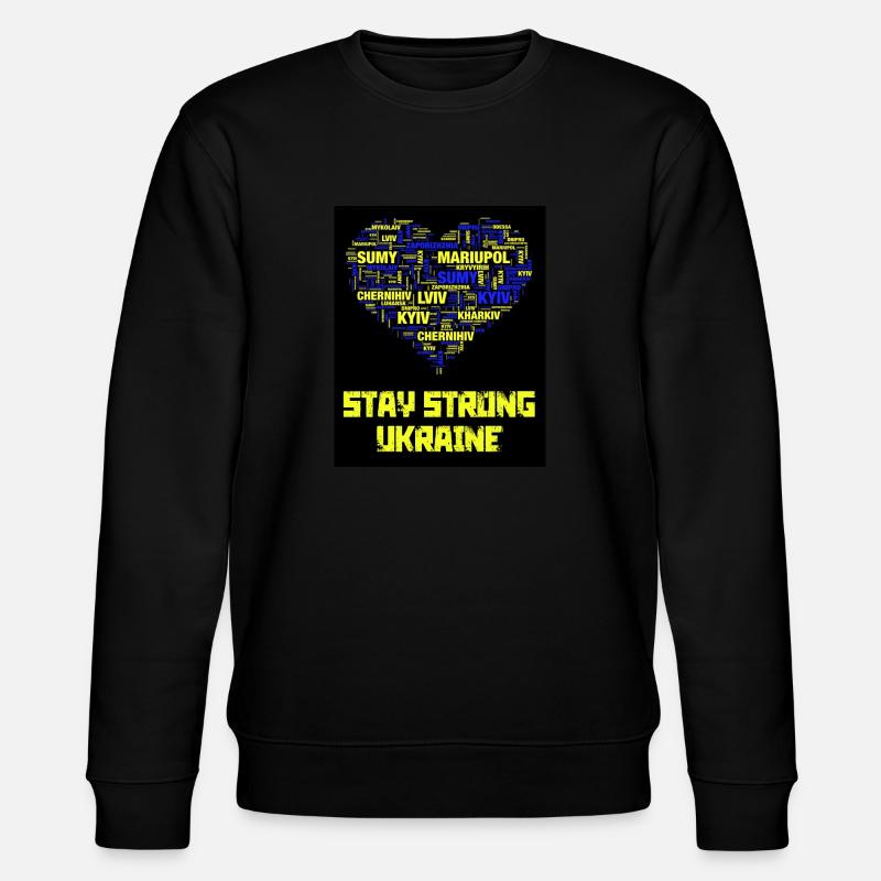 Ukraine - Stanley/Stella Unisex Bio-Sweatshirt CHANGER  - Schwarz
