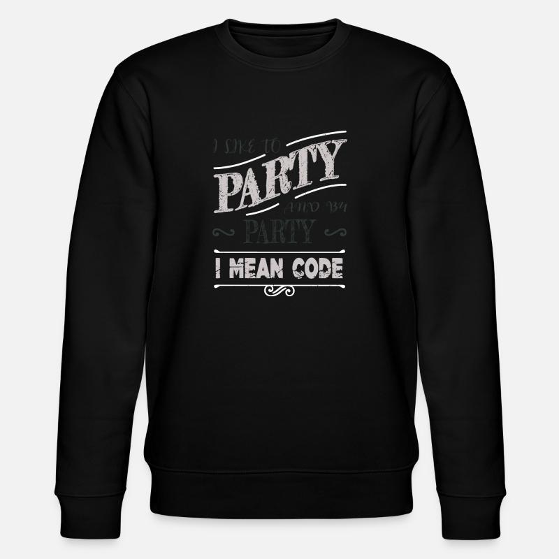 computer programming quote statement - Stanley/Stella Unisex Bio-Sweatshirt CHANGER  - Schwarz