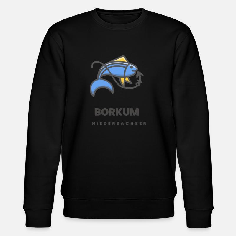 Borkum - Stanley/Stella Unisex Bio-Sweatshirt CHANGER  - Schwarz