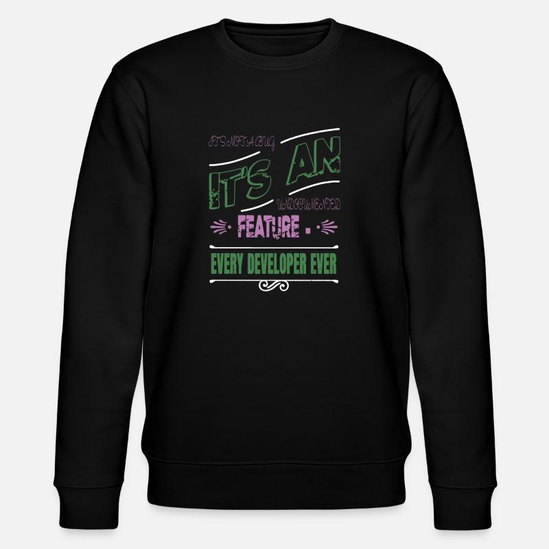 geek computer - Stanley/Stella Unisex Bio-Sweatshirt CHANGER  - Schwarz