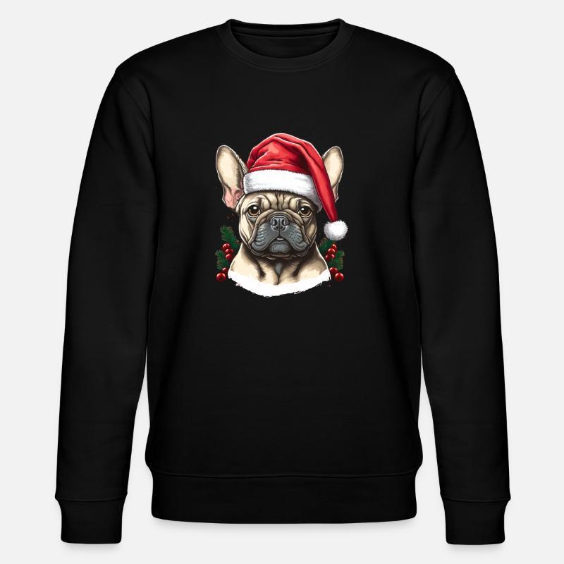Bouledogue pull moche noël - Sweat bio CHANGER Stanley/Stella Unisexe - noir