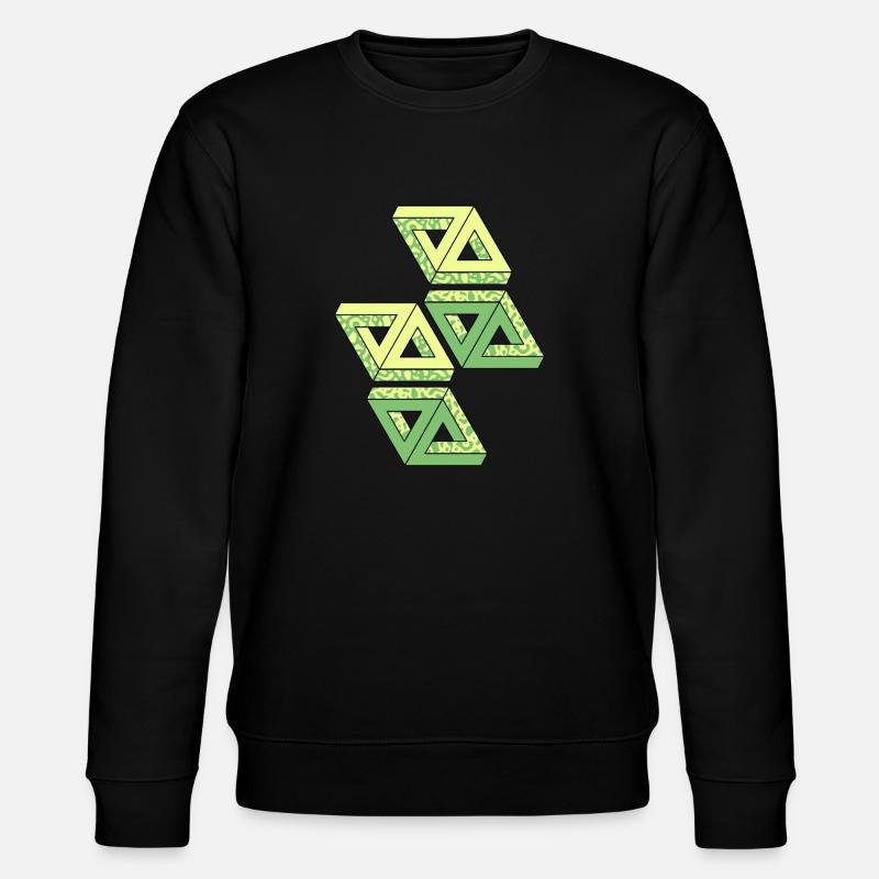 Penrose Triangle Tribar Impossible figure - Sweat bio CHANGER Stanley/Stella Unisexe - noir