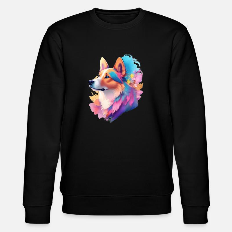 Hunde Portrait - Stanley/Stella Unisex Bio-Sweatshirt CHANGER  - Schwarz