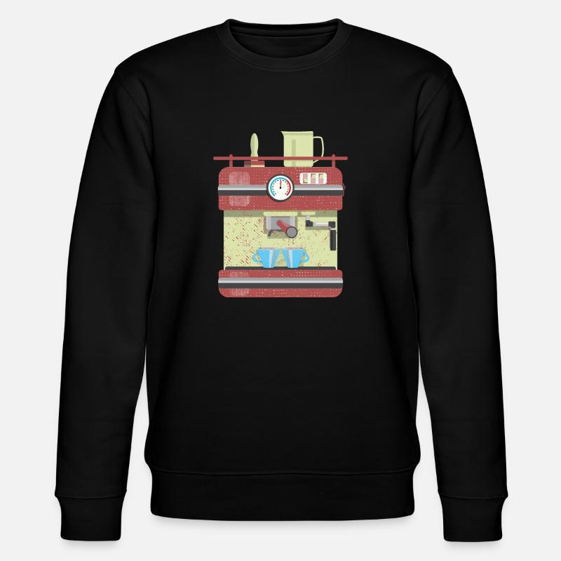 Vector Kaffeemaschine - Stanley/Stella Unisex Bio-Sweatshirt CHANGER  - Schwarz