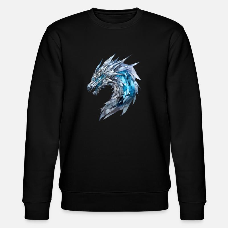 Gläserner Drache - Stanley/Stella Unisex Bio-Sweatshirt CHANGER  - Schwarz