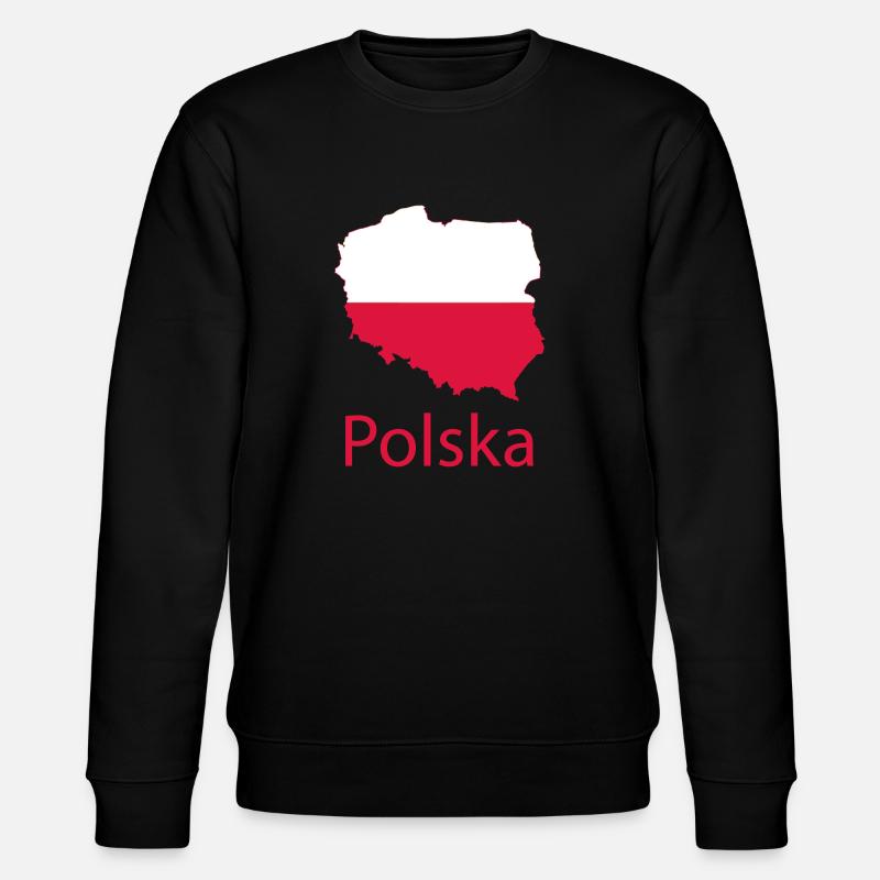 Polska - Stanley/Stella Unisex Bio-Sweatshirt CHANGER  - Schwarz