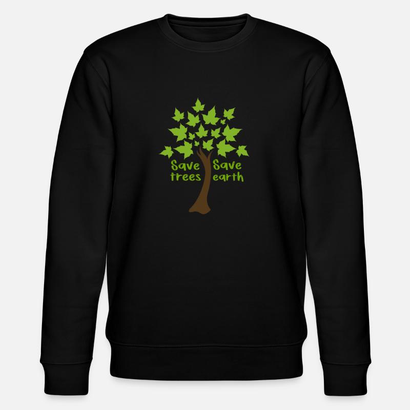 Saving Trees, Saving Earth - Stanley/Stella CHANGER Unisex Organic Sweatshirt - black