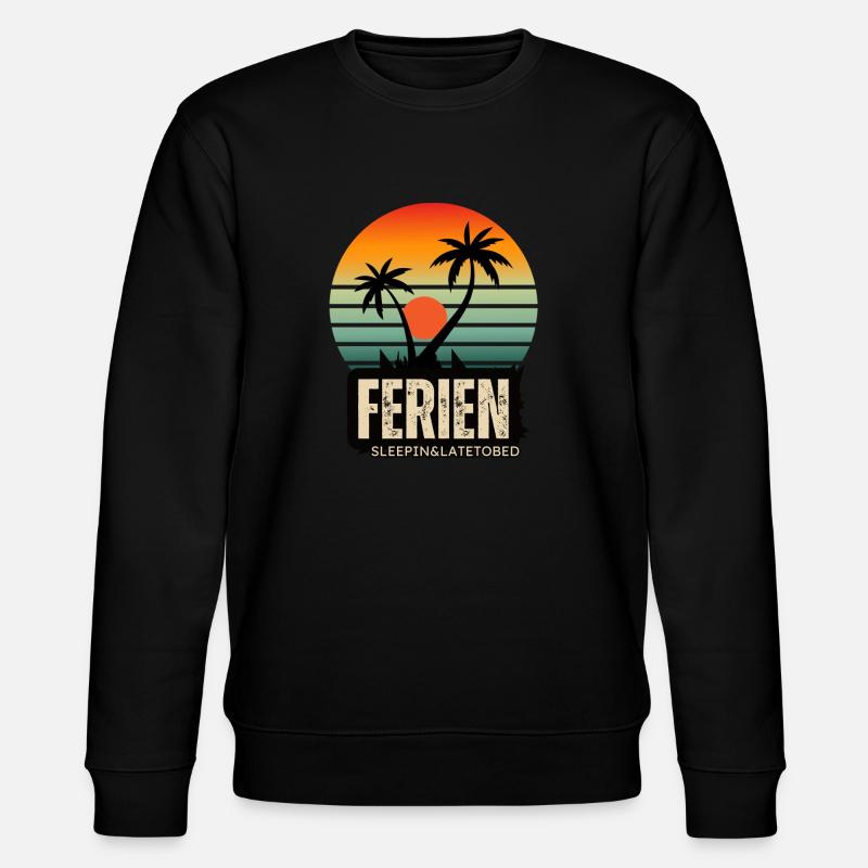Ferien - Stanley/Stella Unisex Bio-Sweatshirt CHANGER  - Schwarz