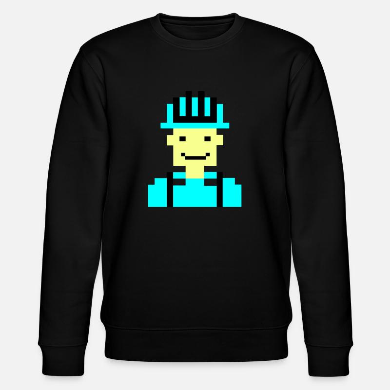 Ouvrier du bâtiment Pixel 01 - Sweat bio CHANGER Stanley/Stella Unisexe - noir