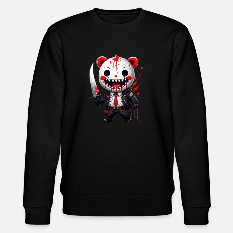 Verstecken mit Teddy - Stanley/Stella Unisex Bio-Sweatshirt CHANGER  - Schwarz