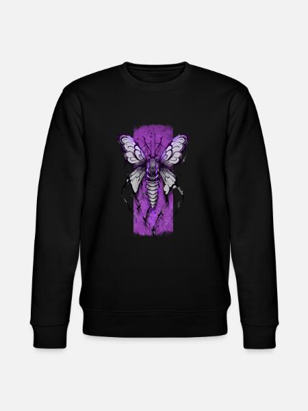 Enchanting Nocturne: Mystical Moth - Stanley/Stella CHANGER Unisex Organic Sweatshirt - black