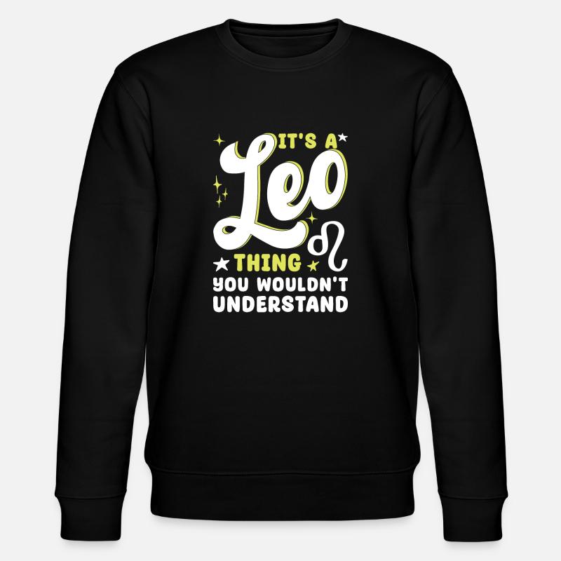 Sternzeichen Löwe - Stanley/Stella Unisex Bio-Sweatshirt CHANGER  - Schwarz