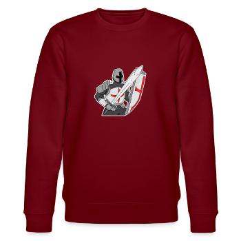 Knights Templar Knight Middle Ages - Stanley/Stella CHANGER Unisex Organic Sweatshirt - burgundy - Front - Nik (191cm) & Marisol (170cm)
