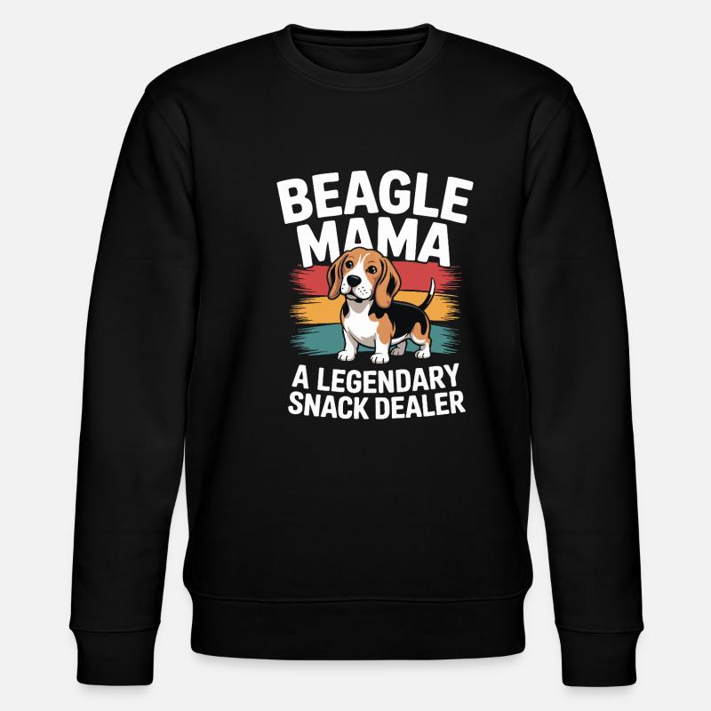 Beagle Mama, Legendärer Snack-Dealer - Stanley/Stella Unisex Bio-Sweatshirt CHANGER - Schwarz