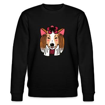 Collie Dog Cadeau Japonais - Sweat bio CHANGER Stanley/Stella Unisexe - noir - Devant - Nik (191cm) & Marisol (170cm)
