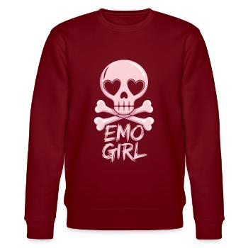 Emo Girl! - Stanley/Stella CHANGER Unisex Organic Sweatshirt - burgundy - Front - Nik (191cm) & Marisol (170cm)