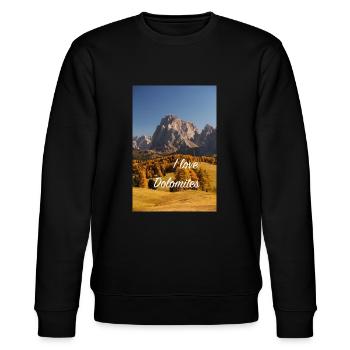 Langkofel - Wahrzeichen Südtirols - Stanley/Stella Unisex Bio-Sweatshirt CHANGER  - Schwarz - Vorne - Nik (191cm) & Marisol (170cm)
