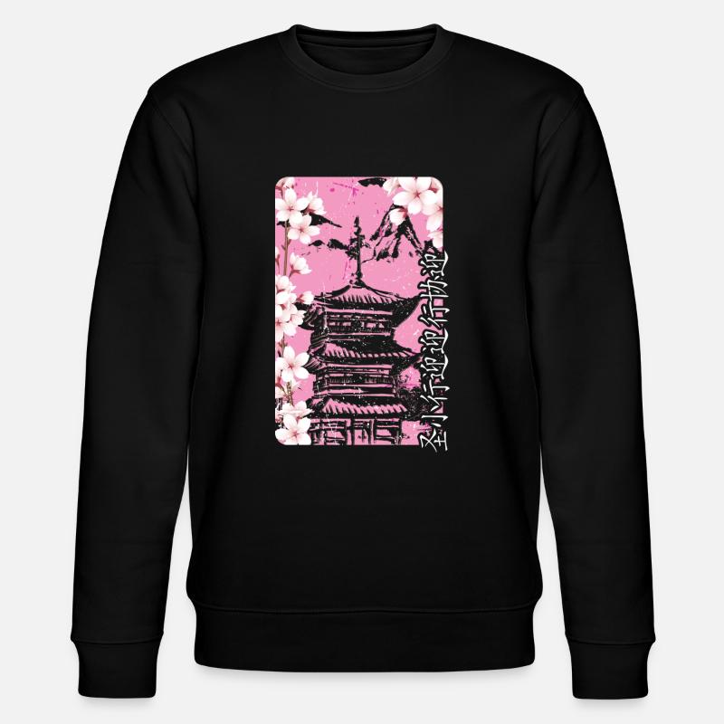 Japan Spring Sakura - Stanley/Stella CHANGER Unisex Organic Sweatshirt - black