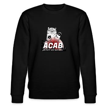 ACAB - All Cats are Bastards - Stanley/Stella Unisex Bio-Sweatshirt CHANGER  - Schwarz - Vorne - Nik (191cm) & Marisol (170cm)