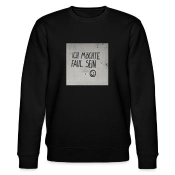 Ich möchte faul sein - Stanley/Stella Unisex Bio-Sweatshirt CHANGER  - Schwarz - Vorne - Nik (191cm) & Marisol (170cm)