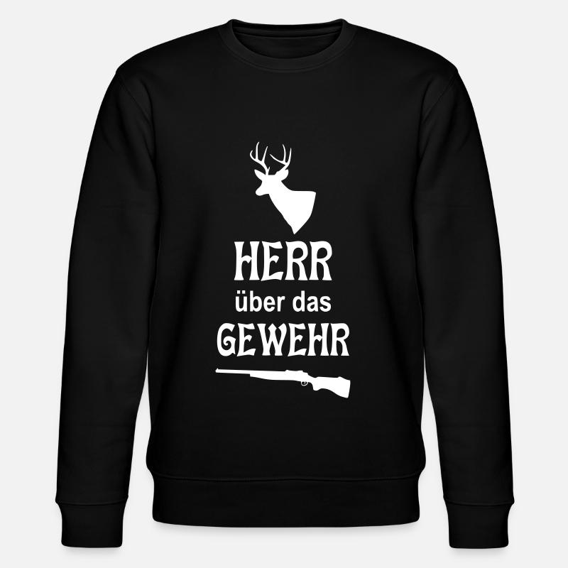 Herr über das Gewehr - Stanley/Stella Unisex Bio-Sweatshirt CHANGER  - Schwarz