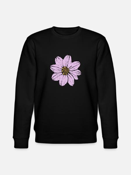 flower, blossom, pastel, violet, lilac - Stanley/Stella CHANGER Unisex Organic Sweatshirt - black