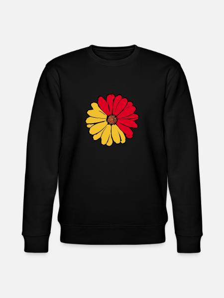 70s Flower Pattern - Stanley/Stella CHANGER Unisex Organic Sweatshirt - black