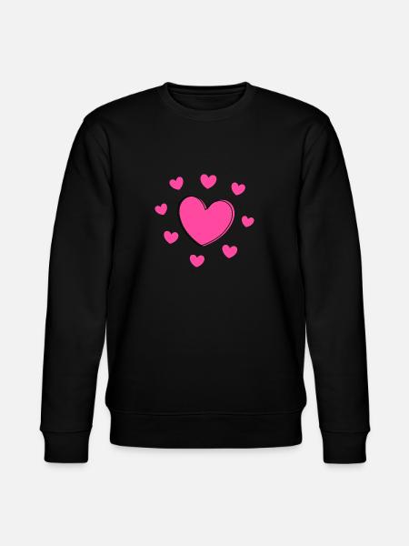 Valentinsdagsgave Valentinsdag - Stanley/Stella økologisk unisex-sweatshirt CHANGER  - sort
