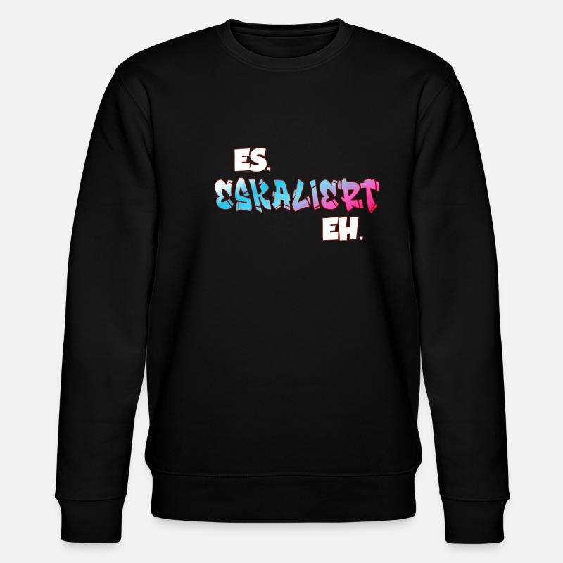 Es eskaliert eh - Stanley/Stella Unisex Bio-Sweatshirt CHANGER  - Schwarz
