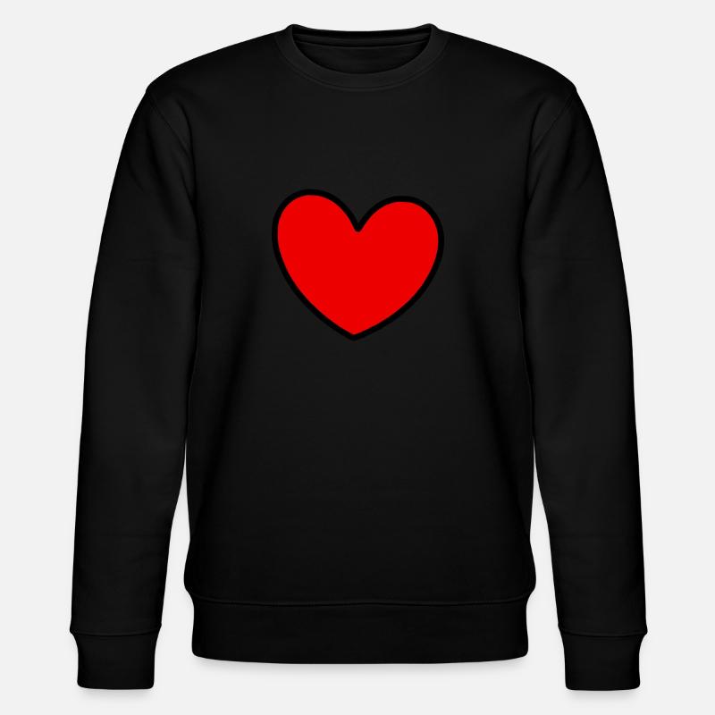 Saint-Valentin cœur rouge, st.valentin - Sweat bio CHANGER Stanley/Stella Unisexe - noir