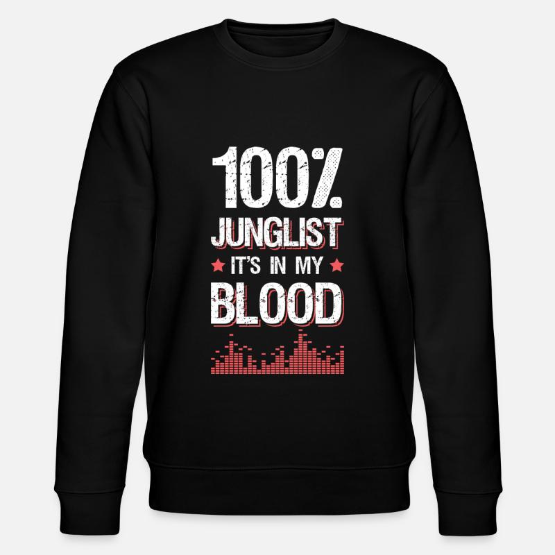 100% junglist - Stanley/Stella Unisex Bio-Sweatshirt CHANGER  - Schwarz