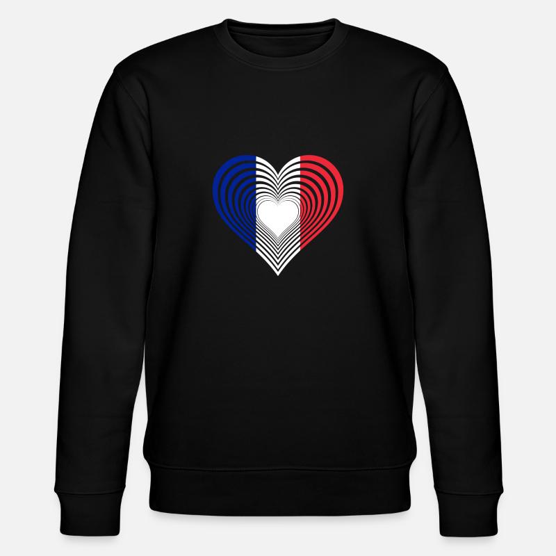 Frankreich France - Stanley/Stella Unisex Bio-Sweatshirt CHANGER  - Schwarz