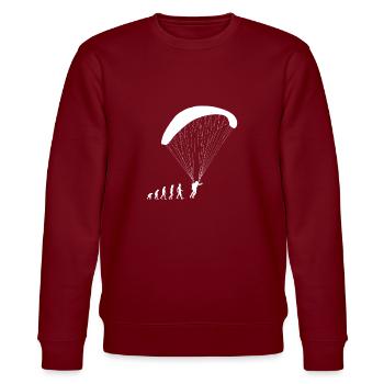 Evolution parachutiste shirt cadeau Sky - Sweat bio CHANGER Stanley/Stella Unisexe - bordeaux - Devant - Nik (191cm) & Marisol (170cm)