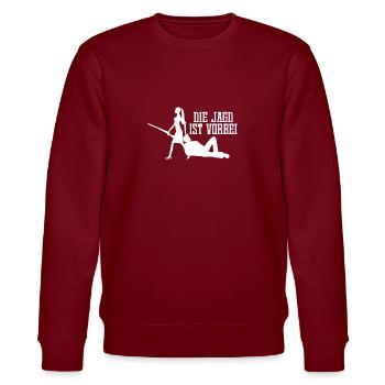 La chasse est terminée JGA Bride Groom T-shirt - Sweat bio CHANGER Stanley/Stella Unisexe - bordeaux - Devant - Nik (191cm) & Marisol (170cm)