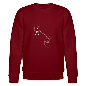 Conductor Choir Conductor T-Shirt Gift - Stanley/Stella CHANGER Unisex Organic Sweatshirt - burgundy - Front - Nik (191cm) & Marisol (170cm)