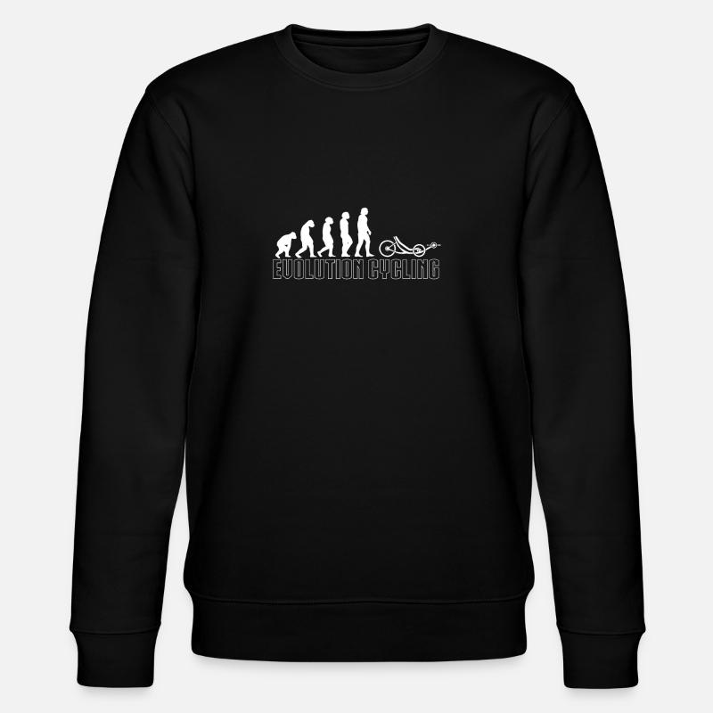 Evolution Recumbent Shirt Gift - Stanley/Stella CHANGER Unisex Organic Sweatshirt - black
