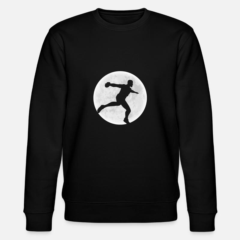 Mond Discus Werfer Shirt Geschenk - Stanley/Stella Unisex Bio-Sweatshirt CHANGER - Schwarz