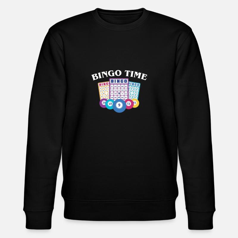 Bingo Time Shirt Geschenk - Stanley/Stella Unisex Bio-Sweatshirt CHANGER  - Schwarz
