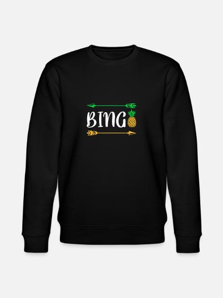 Bingo Pineapple Shirt Gift - Stanley/Stella CHANGER Unisex Organic Sweatshirt - black