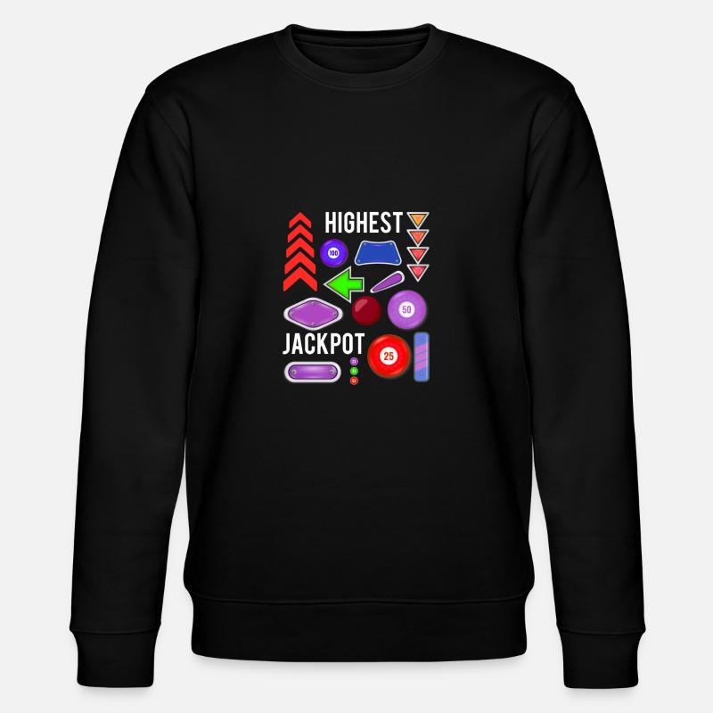 Highest Jackpot Pinball Shirt - Stanley/Stella Unisex Bio-Sweatshirt CHANGER  - Schwarz
