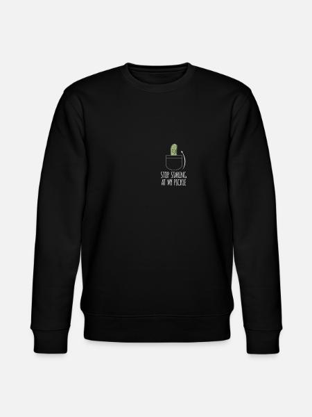 Brusttasche Essiggurke Shirt Geschenk - Stanley/Stella Unisex Bio-Sweatshirt CHANGER  - Schwarz