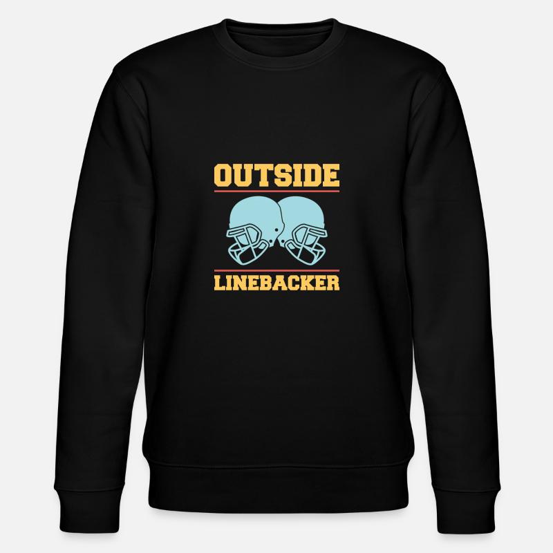 Outside Linebacker Shirt Gift - Stanley/Stella CHANGER Unisex Organic Sweatshirt - black