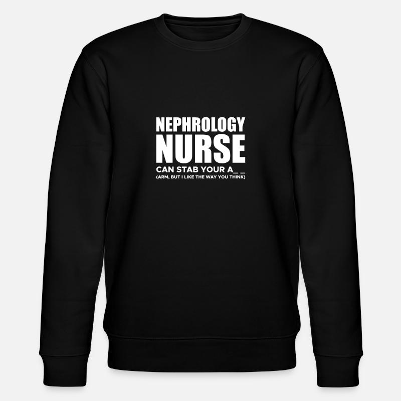 Nephology Nurse Shirt Gift - Stanley/Stella CHANGER Unisex Organic Sweatshirt - black