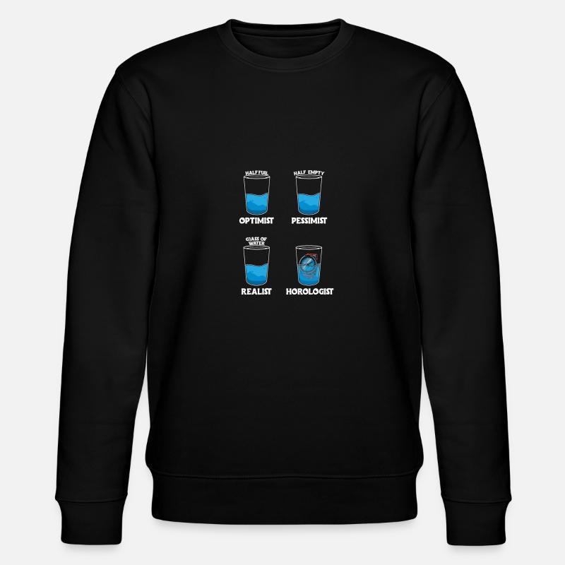 Optimiste Pesimiste Horologiste - Sweat bio CHANGER Stanley/Stella Unisexe - noir