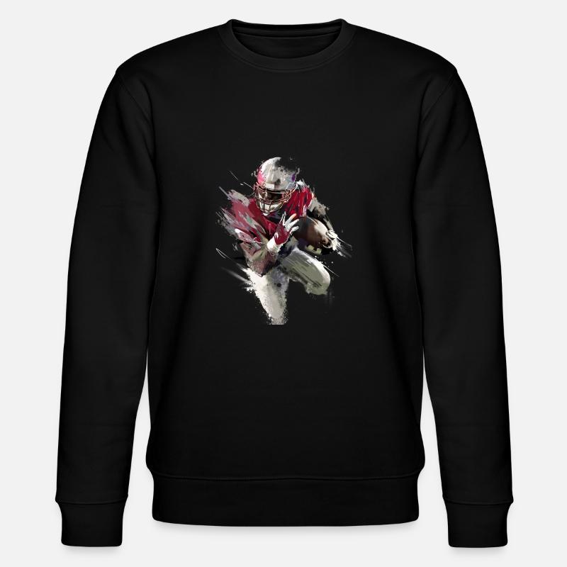 Running Back - Red Jersey - Stanley/Stella CHANGER Unisex Organic Sweatshirt - black
