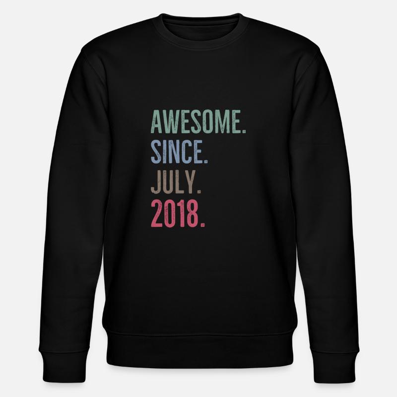 Großartig seit Juli 2018 - Stanley/Stella Unisex Bio-Sweatshirt CHANGER  - Schwarz