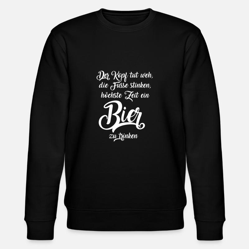 Bier trinken - Stanley/Stella Unisex Bio-Sweatshirt CHANGER  - Schwarz