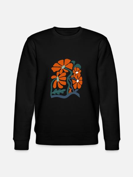 Groovy wildflowers - Stanley/Stella CHANGER Unisex Organic Sweatshirt - black
